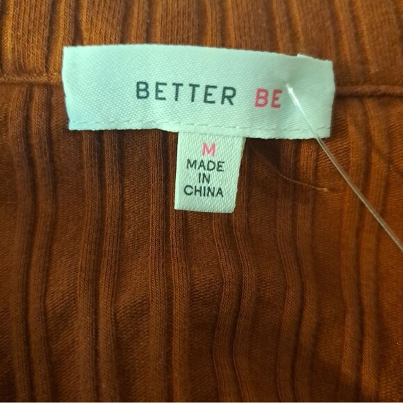 Better Be Ribbed Button Up Long Sleeve Cropped Top NWOT Size: M - Picture 6 of 11